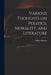 Various Thoughts on Politics, Morality, and Literature by William 1764-1818 Burdon