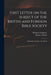 First Letter on the Subject of the British and Foreign Bible Society: Addressed to the Rev. Dr. Marsh by Nicholas 1766-1851 Vansittart, Herbert 1757-1839 Address to Marsh
