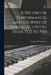 A Record of Performances and a Survey of General Activities From 1923 to 1935 by League of Composers (U S )