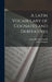 A Latin Vocabulary of Cognates and Derivatives by James Pierpont