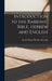 Introduction to the Rabbinic Bible, Hebrew and English by Jacob Chajim Ben Ibn Adonijah