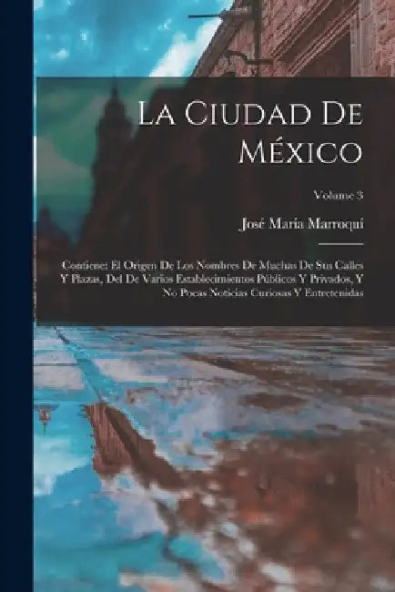 La Ciudad De México: Contiene: El Origen De Los Nombres De Muchas De Sus Calles Y Plazas, Del De Varios Establecimientos Públicos Y Privado by José María Marroquí