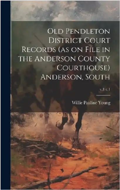 Old Pendleton District Court Records (as on File in the Anderson County Courthouse) Anderson, South; v.1 c.1 by Young, Willie Pauline