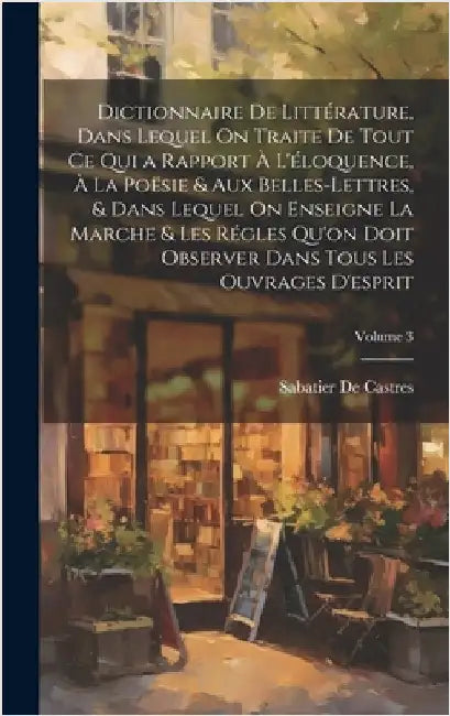 Dictionnaire De Littérature, Dans Lequel On Traite De Tout Ce Qui a Rapport À L'éloquence, À La Poësie & Aux Belles-Lettres, & Dans Lequel On Enseigne by De Castres, Sabatier