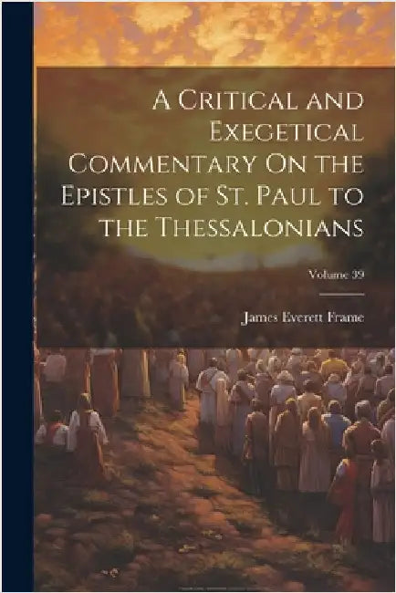 A Critical and Exegetical Commentary On the Epistles of St. Paul to the Thessalonians; Volume 39 by Frame, James Everett