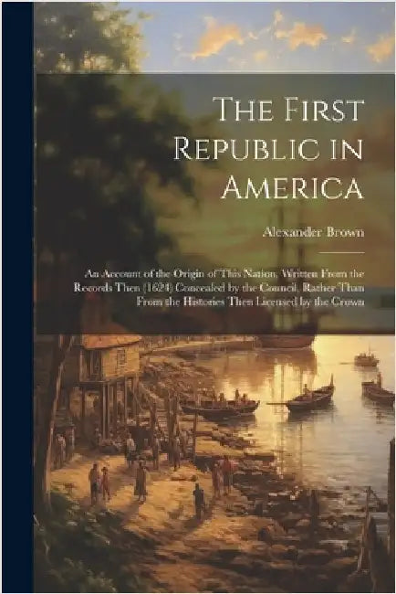 The First Republic in America: An Account of the Origin of This Nation, Written From the Records Then (1624) Concealed by the Council, Rather Than Fr by Brown, Alexander