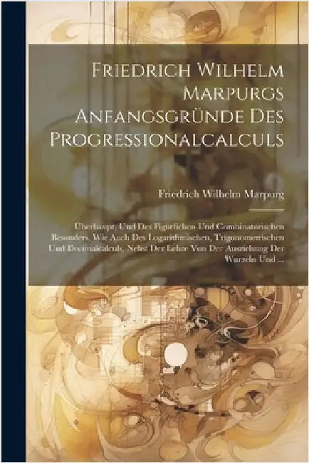Friedrich Wilhelm Marpurgs Anfangsgründe Des Progressionalcalculs: Überhaupt, Und Des Figürlichen Und Combinatorischen Besonders, Wie Auch Des Logarit by Marpurg, Friedrich Wilhelm