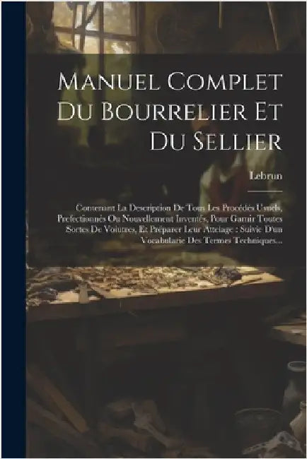 Manuel Complet Du Bourrelier Et Du Sellier: Contenant La Description De Tous Les Procédés Usuels, Prefectionnés Ou Nouvellement Inventés, Pour Garnir by Lebrun