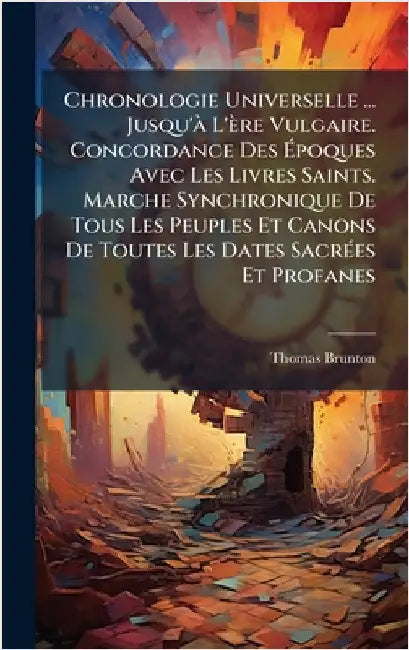 Chronologie Universelle ... Jusqu'Ã L'ère Vulgaire. Concordance Des Ãpoques Avec Les Livres Saints. Marche Synchronique De Tous Les Peuples Et C by Thomas Brunton