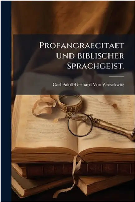 Profangraecitaet und biblischer Sprachgeist. by Carl Adolf Gerhard Von Zezschwitz