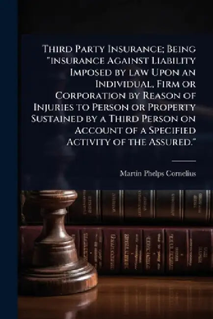 Third Party Insurance; Being "insurance Against Liability Imposed by law Upon an Individual, Firm or Corporation by Reason of Injuries to Person or Pr by Martin P. Cornelius