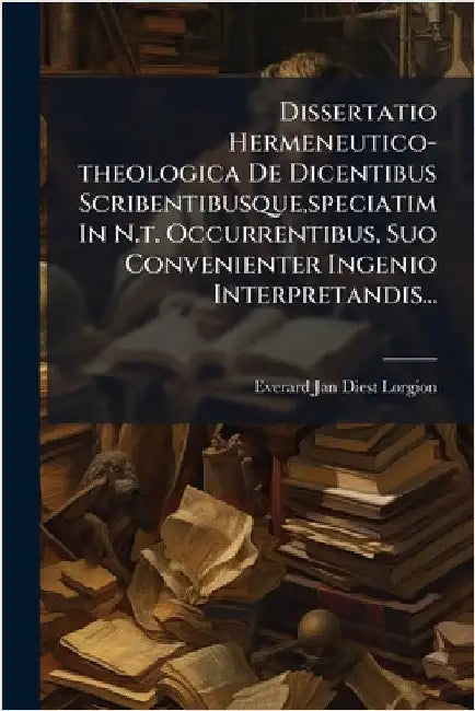 Dissertatio Hermeneutico-theologica De Dicentibus Scribentibusque, speciatim In N.t. Occurrentibus, Suo Convenienter Ingenio Interpretandis... by Everard Jan Diest Lorgion