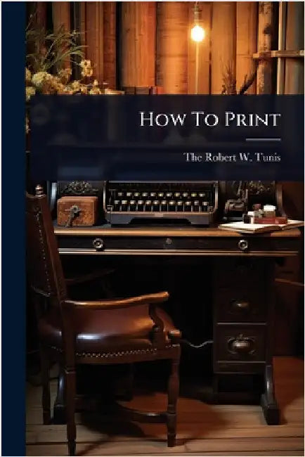How To Print by The Robert W. Tunis (Mfg Co, Philad