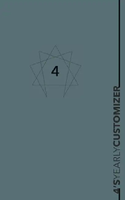 Enneagram 4 YEARLY CUSTOMIZER Planner: Yearly planner for an enneagram type Four by Enneapages