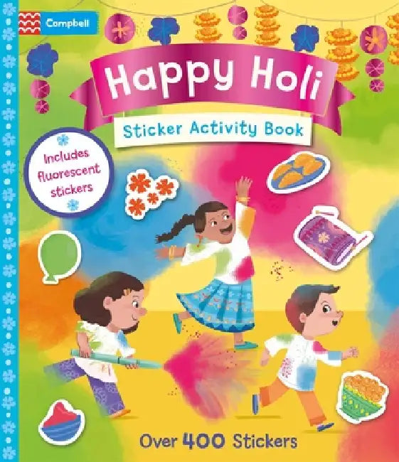 Happy Holi Sticker Activity Book by Campbell Books 