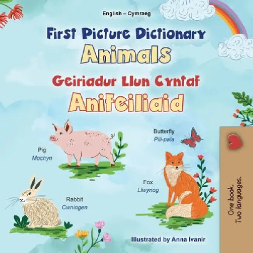 First Picture Dictionary - Animals (English Welsh Bilingual Children's Book) by Kidkiddos Books