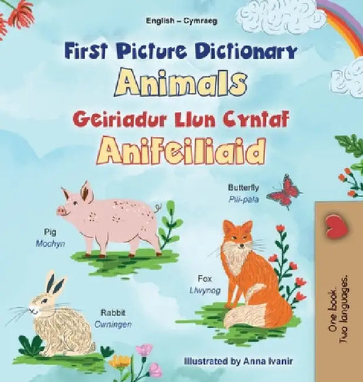 First Picture Dictionary - Animals (English Welsh Bilingual Children's Book) by Kidkiddos Books