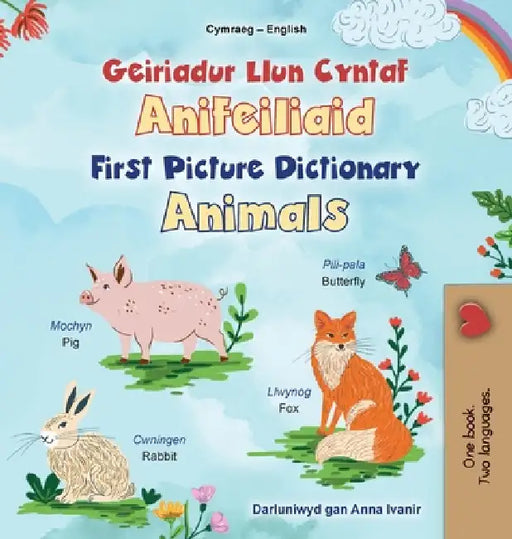First Picture Dictionary - Animals (Welsh English Bilingual Children's Book) by Kidkiddos Books