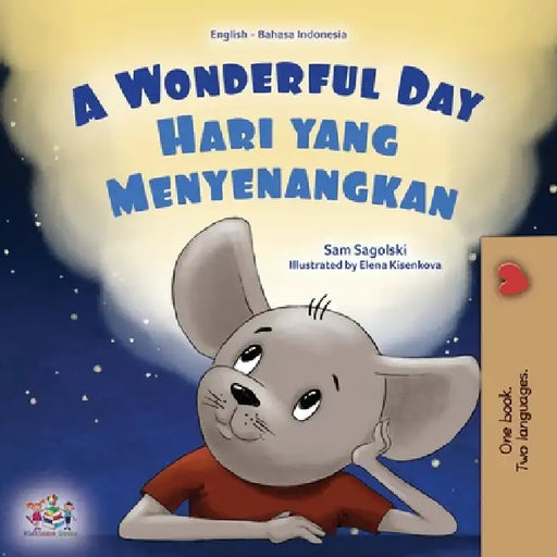 A Wonderful Day (English Indonesian Bilingual Children's Book) by Sam Sagolski, Kidkiddos Books