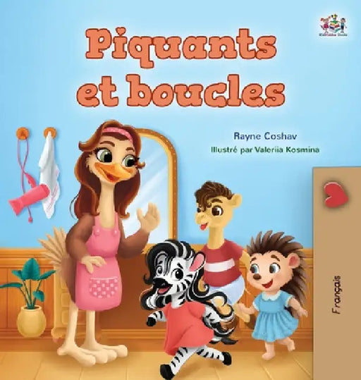 Spikes and Curls (French Kids Book) by Rayne Coshav, Kidkiddos Books