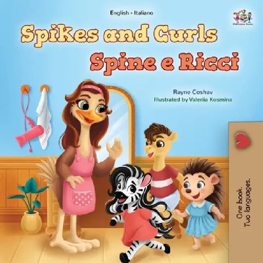 Spikes And Curls English Italian Bilingual Kids Book by Rayne Coshav
