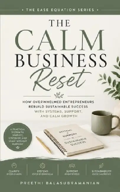 The Calm Business Reset: How Overwhelmed Entrepreneurs Rebuild Sustainable Success with Systems, Support, and Calm Growth by Preethi Balasubramanian, Preethi Balasubramanian