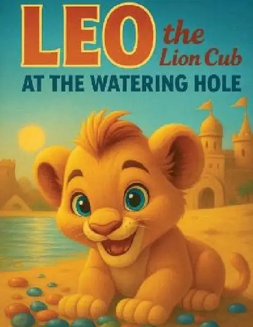 Leo the Lion Cub at the Watering Hole by Joe Baulackey