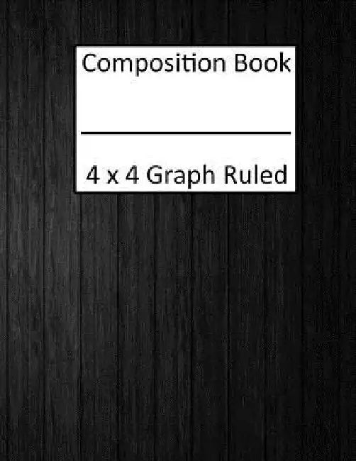 Composition Book 4x4 Graph Ruled: Black Wood Texture by Desiri M. Morrissey