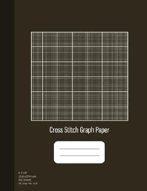 Cross Stitch Graph Paper: 14 Lines Per Inch, Graph Paper for Embroidery and Needlework, 8.5''x11'', 100 Sheets, Bronze Cover by Graphyco Publishing