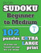 David Karn Sudoku - Beginner to Medium Vol 1: 102 Puzzles, Extra Large Print, 42 pt font size, 1 puzzle per page by David Karn