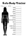 Keto Body Tracker: Weekly body measurement pages to help track your progress. by Sasha Gears