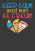 Keep Calm and Eat Ice Cream: Vintage Ice Cream Cone Summer Lover Gift by Frozen Cactus Designs