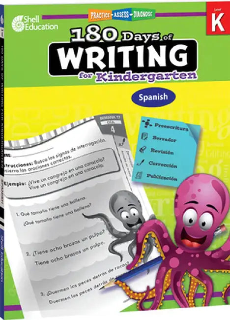 180 Days of Writing for Kindergarten (Spanish): Practice, Assess, Diagnose by Tracy Pearce