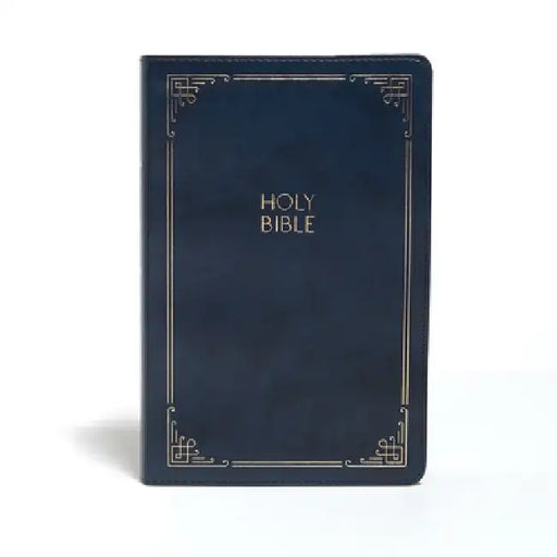 KJV Large Print Personal Size Reference Bible, Navy Leathertouch by Holman Bible Publishers