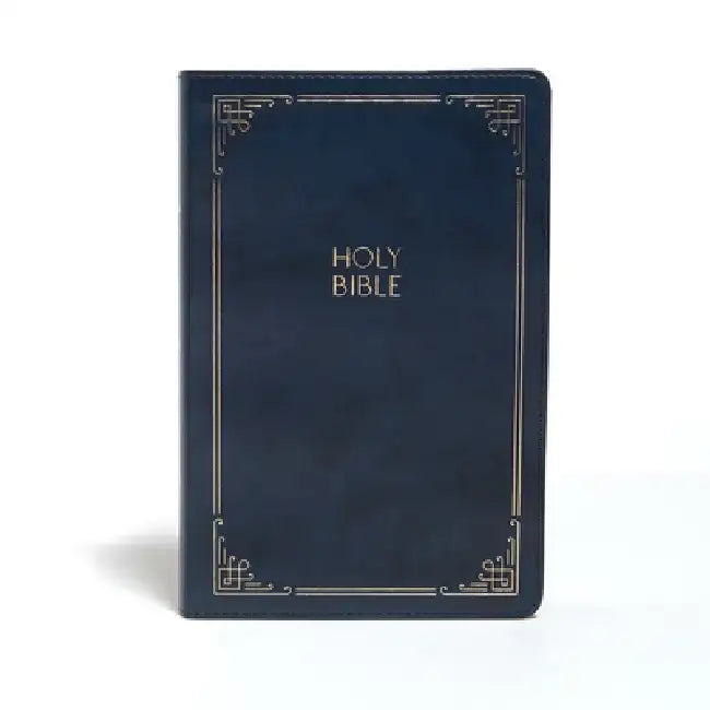 KJV Large Print Personal Size Reference Bible, Navy Leathertouch by Holman Bible Publishers
