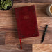 KJV Large Print Personal Size Reference Bible, Burgundy Leathertouch, Indexed by Holman Bible Publishers