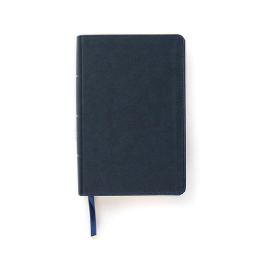 CSB Single-Column Compact Bible, Navy Leathertouch by Csb Bibles by Holman
