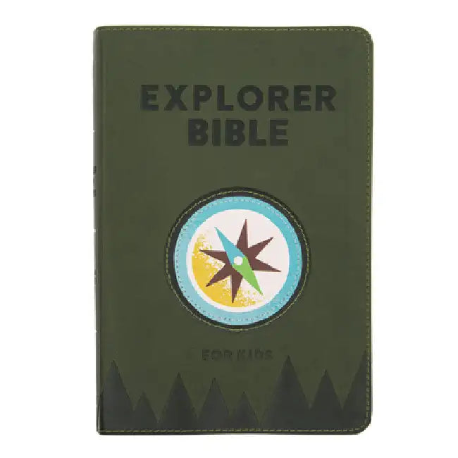 CSB Explorer Bible for Kids, Olive Compass Leathertouch by Csb Bibles by Holman