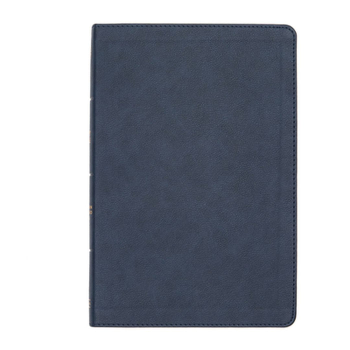 CSB Large Print Thinline Bible, Navy Leathertouch by Csb Bibles by Holman