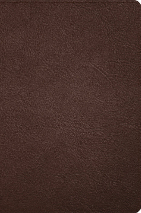 CSB Large Print Thinline Bible, Holman Handcrafted Collection, Brown Premium Goatskin by Csb Bibles by Holman