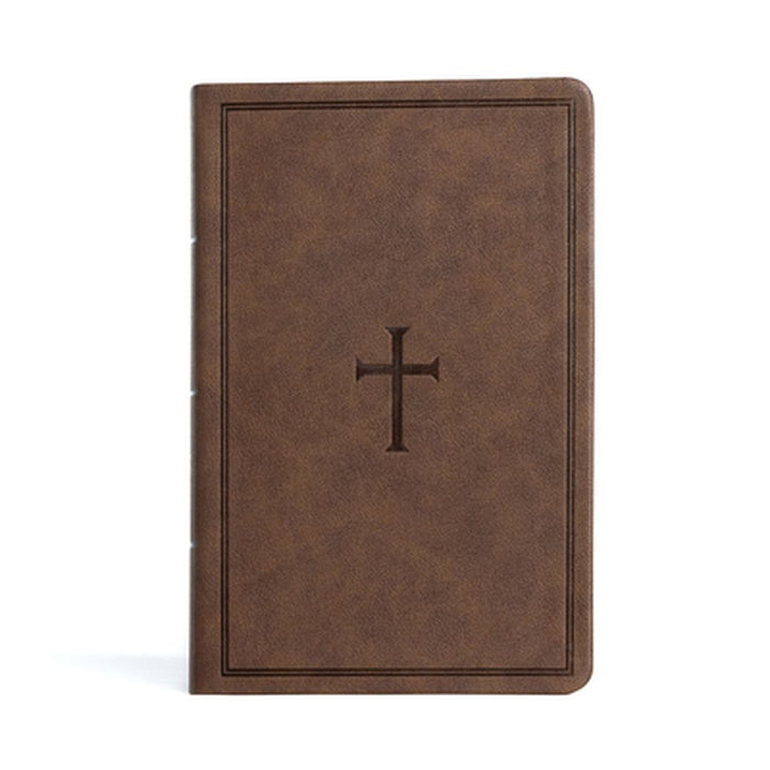 CSB Large Print Personal Size Reference Bible, Brown Leathertouch by Csb Bibles by Holman