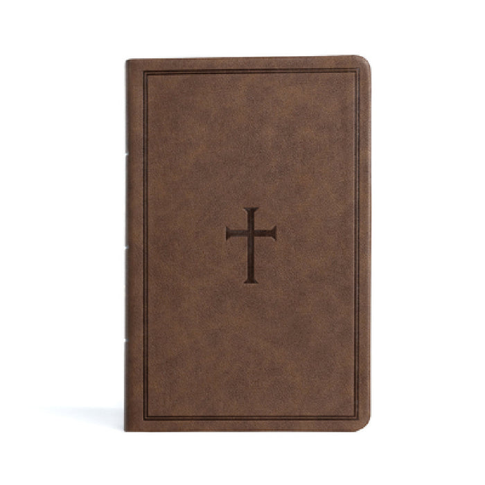 CSB Large Print Personal Size Reference Bible, Brown Leathertouch, Indexed by Csb Bibles by Holman