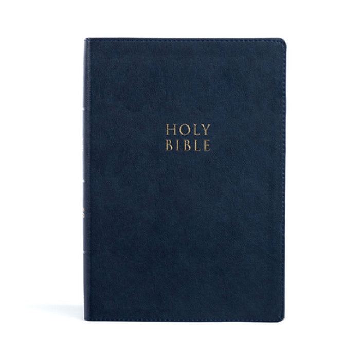 CSB Super Giant Print Reference Bible, Navy Leathertouch by Csb Bibles by Holman