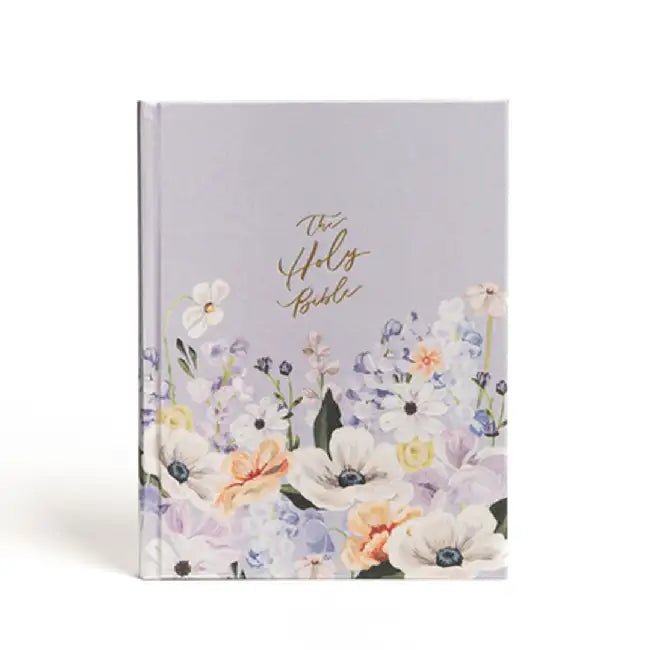 CSB Notetaking Bible, Large Print Hosanna Revival Edition, Lavender/Peach Cloth-Over-Board by Csb Bibles by Holman