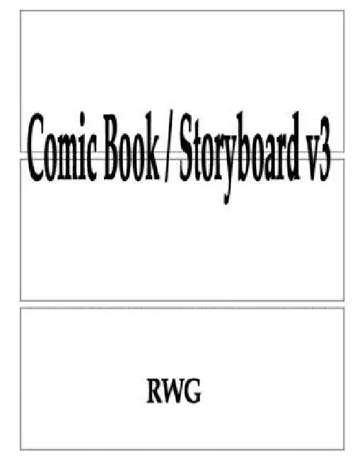 Comic Book / Storyboard v3: 100 Pages 8.5" X 11" by Rwg