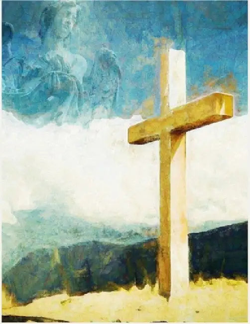 The Cross Christian Inspirational Notebook: 100 Pages 8.5" X 11" Wide Ruled Line Paper by Rwg