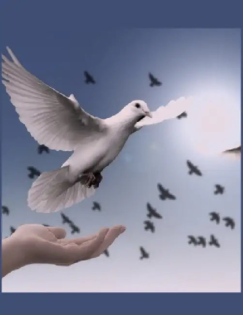 The Dove Christian Inspirational Notebook: 100 Pages 8.5" X 11" Wide Ruled Line Paper by Rwg