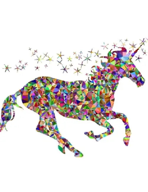Gemstone Unicorn Notebook: 100 Pages 8.5" X 11" Wide Ruled Line Paper by Rwg