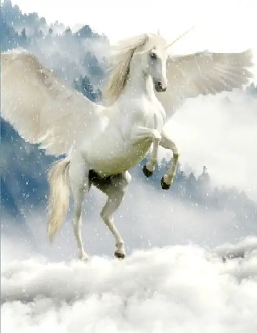Unicorn Notebook: 100 Pages 8.5" X 11" Wide Ruled Line Paper by Rwg