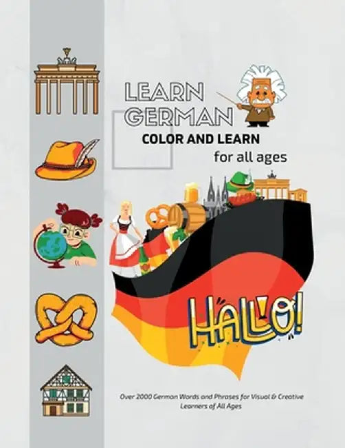 German Picture Dictionary Coloring Book by Sassy Design Studio